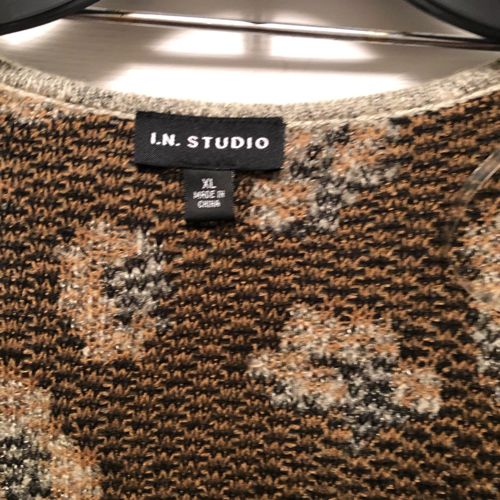 I.N. Studio Multi Color Open Front Cardigan - image 2